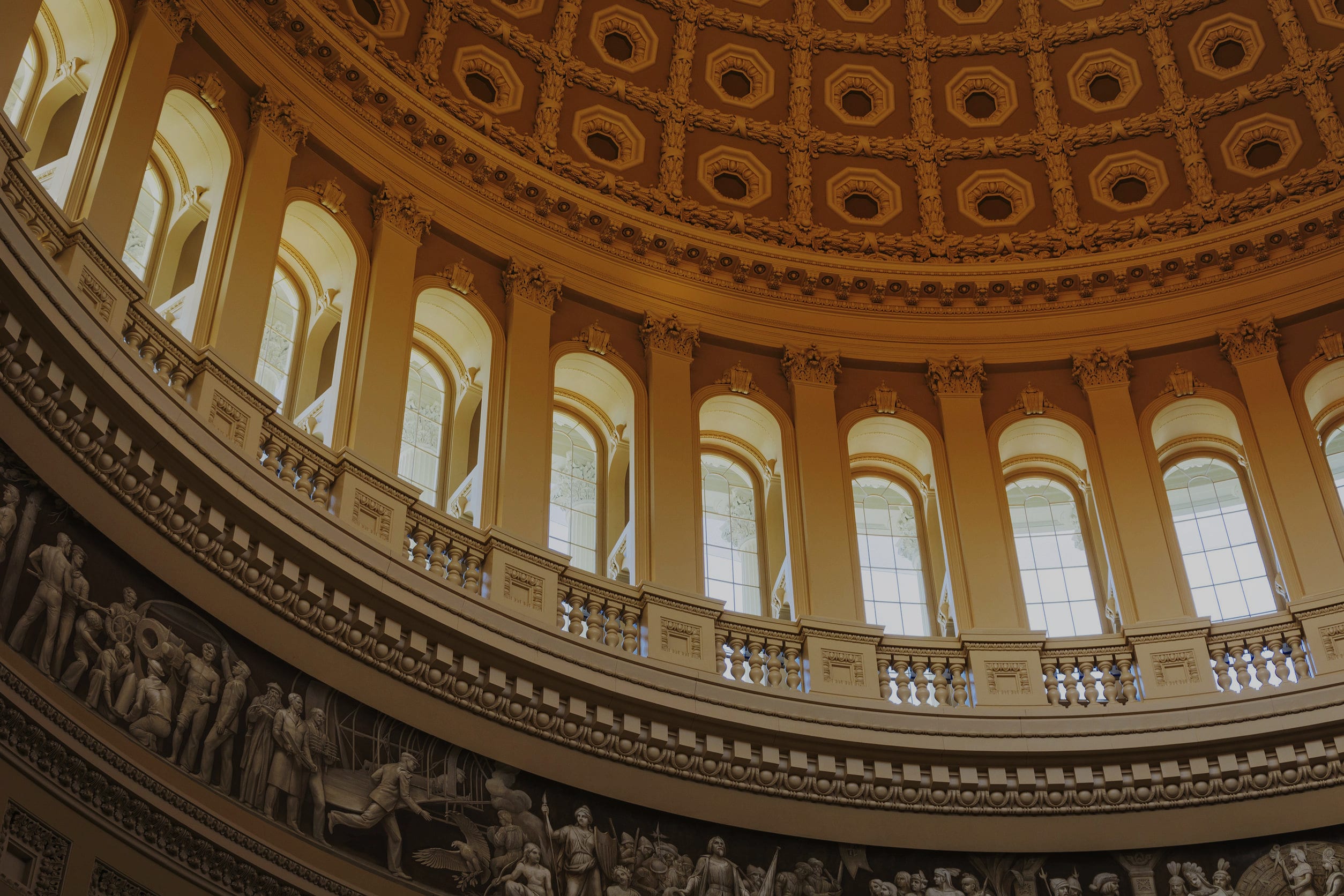 Washinton D.C., Interior of the Washington capitol hill dome Rotunda
